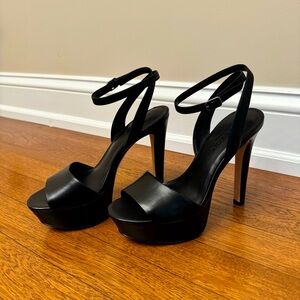 Halston Heritage Black Leather Heels